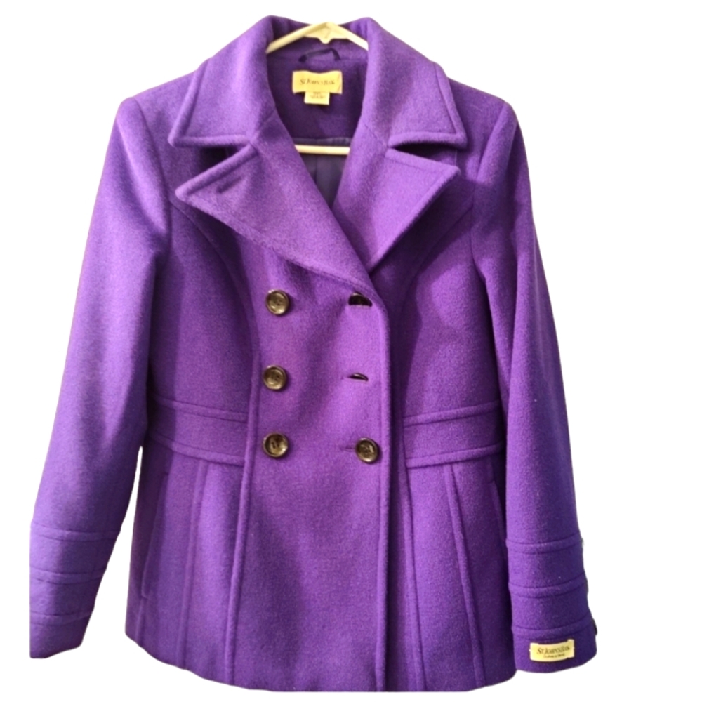 St.John’s Bay Women's Cashmere Blend Pea Coat Size S